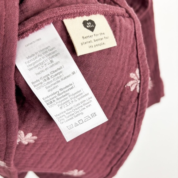 Madewell Embroidered Lightspun Peplum Open-Back Top Sz XS - Picture 7 of 7